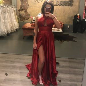 Ruby Red Sherri Hill Prom Dress